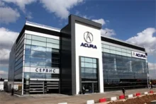 Российские материалы при строительстве японского автосалона Acura Российские материалы при строительстве японского автосалона Acura
