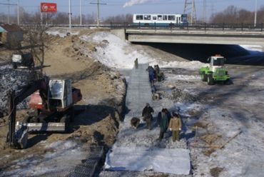 Береговые укрепления р. Силинка