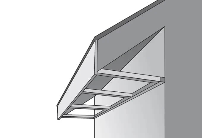 Каркас под обрешетку горизонтального свеса