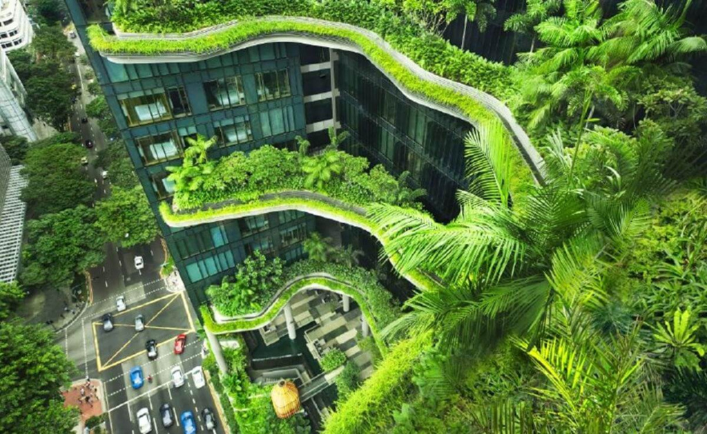 Park Royal Towers – вертикальный сад в Сингапуре